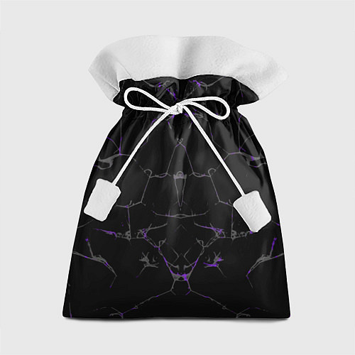 Подарочный мешок Фиолетовые трещины / 3D-принт – фото 1