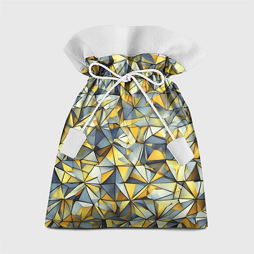 Подарочный мешок Маленькие золотые треугольники / 3D-принт – фото 1
