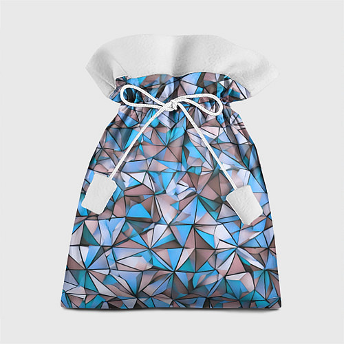 Подарочный мешок Маленькие синие треугольники / 3D-принт – фото 1