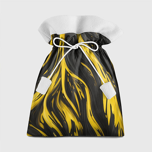 Подарочный мешок Жёлтая и чёрная краска / 3D-принт – фото 1