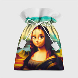 Подарочный мешок Нейросеть - Мона Лиза в стиле Pixar