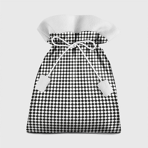 Подарочный мешок Чёрно-белый ромб классика / 3D-принт – фото 1