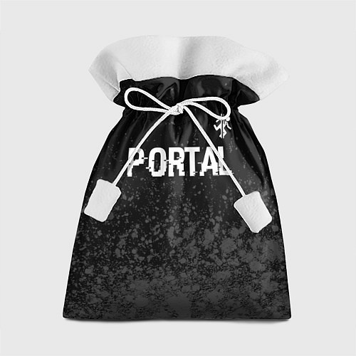 Подарочный мешок Portal glitch на темном фоне посередине / 3D-принт – фото 1