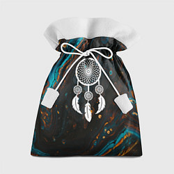 Мешок для подарков Ловец снов и чёрный мыльный пузырь, цвет: 3D-принт