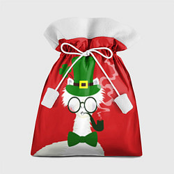 Мешок для подарков Лама - альпака в день Патрика, цвет: 3D-принт