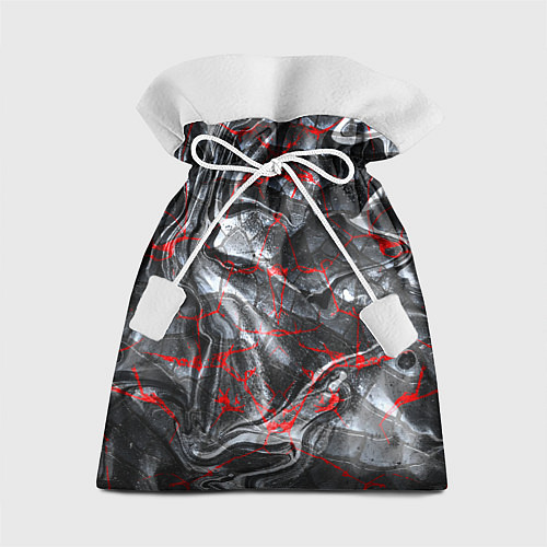 Подарочный мешок Красные узоры / 3D-принт – фото 1