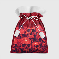 Мешок для подарков Расплавленные красные черепа, цвет: 3D-принт