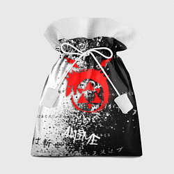 Мешок для подарков Знак уроборос - черно-белый, цвет: 3D-принт