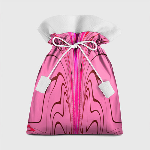 Подарочный мешок Плавные линии на розовом фоне / 3D-принт – фото 1