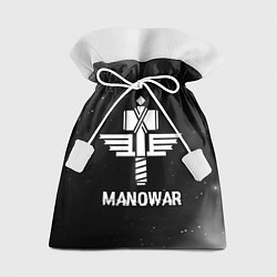 Мешок для подарков Manowar glitch на темном фоне, цвет: 3D-принт