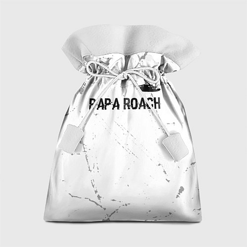 Подарочный мешок Papa Roach glitch на светлом фоне посередине / 3D-принт – фото 1