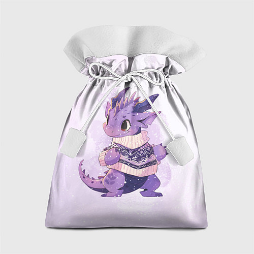 Подарочный мешок Милый фиолетовый дракон / 3D-принт – фото 1