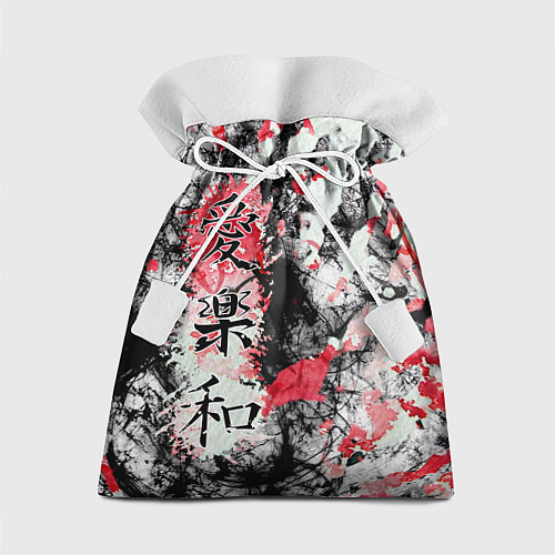 Подарочный мешок Японский стиль иероглифы / 3D-принт – фото 1