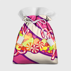 Мешок для подарков Конфеты и полосы, цвет: 3D-принт