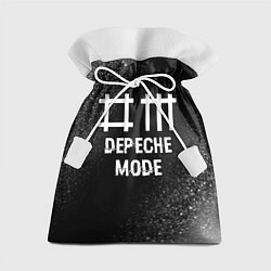 Мешок для подарков Depeche Mode glitch на темном фоне, цвет: 3D-принт