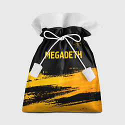 Мешок для подарков Megadeth - gold gradient посередине, цвет: 3D-принт
