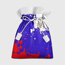 Мешок для подарков Российский герб на триколоре, цвет: 3D-принт