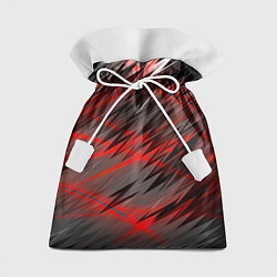 Мешок для подарков Красные полосы надрезы, цвет: 3D-принт