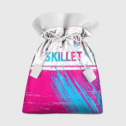 Мешок для подарков Skillet neon gradient style посередине, цвет: 3D-принт