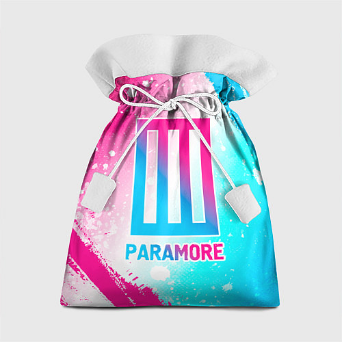 Подарочный мешок Paramore neon gradient style / 3D-принт – фото 1