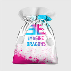 Мешок для подарков Imagine Dragons neon gradient style, цвет: 3D-принт