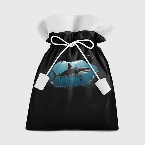 Подарочный мешок Акула в овале / 3D-принт – фото 1