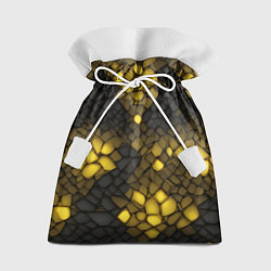 Мешок для подарков Жёлтый трескающийся камень, цвет: 3D-принт