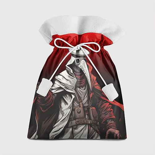 Подарочный мешок Чумной доктор и чёрно-красный градиент / 3D-принт – фото 1