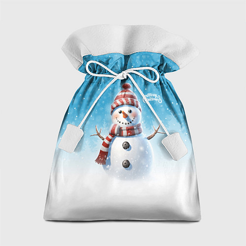 Подарочный мешок Веселый снеговичок / 3D-принт – фото 1