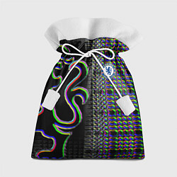 Мешок для подарков Chelsea fc glitch, цвет: 3D-принт