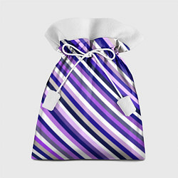 Мешок для подарков Полосы фиолетовые диагональ, цвет: 3D-принт