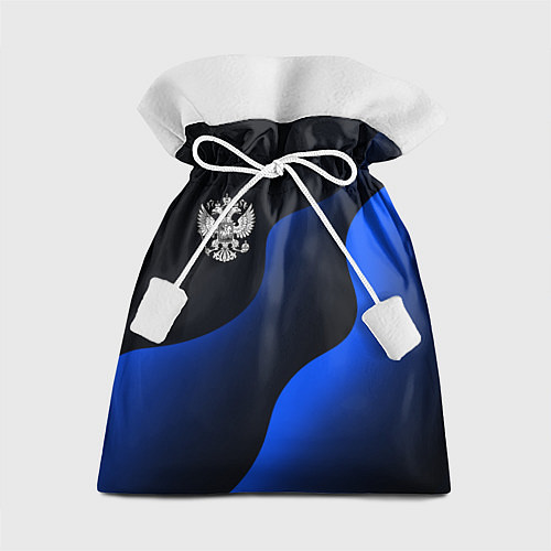 Подарочный мешок Герб РФ - глубокий синий / 3D-принт – фото 1