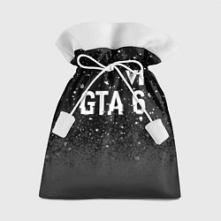 Мешок для подарков GTA 6 glitch на темном фоне посередине, цвет: 3D-принт