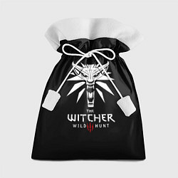 Мешок для подарков The Witcher белое лого гейм, цвет: 3D-принт