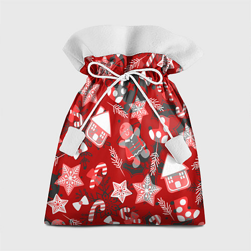Подарочный мешок Рождественские паттерны / 3D-принт – фото 1