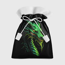 Мешок для подарков Зеленый дракон иллюстрация, цвет: 3D-принт