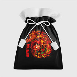 Мешок для подарков Танджиро в огне, цвет: 3D-принт