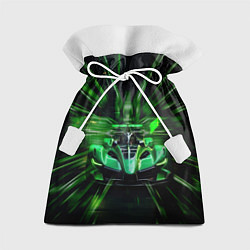 Мешок для подарков Зелёный болид Ф1, цвет: 3D-принт