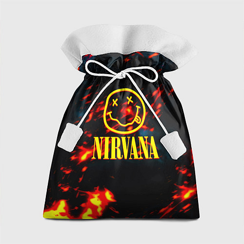 Подарочный мешок Nirvana rock огненное лого лава / 3D-принт – фото 1