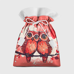 Мешок для подарков Влюбленные совушки, цвет: 3D-принт