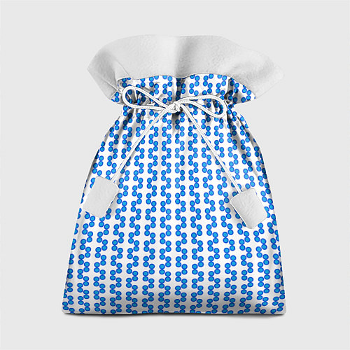 Подарочный мешок Синие кружки патерн / 3D-принт – фото 1