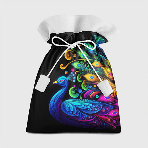 Подарочный мешок Neon peacock - art / 3D-принт – фото 1