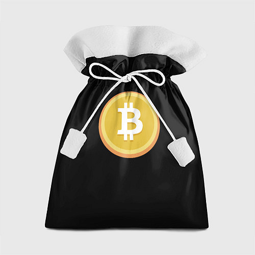 Подарочный мешок Биткоин желтое лого криптовалюта / 3D-принт – фото 1