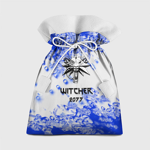 Подарочный мешок Ведьмак 2077 краски голубые / 3D-принт – фото 1