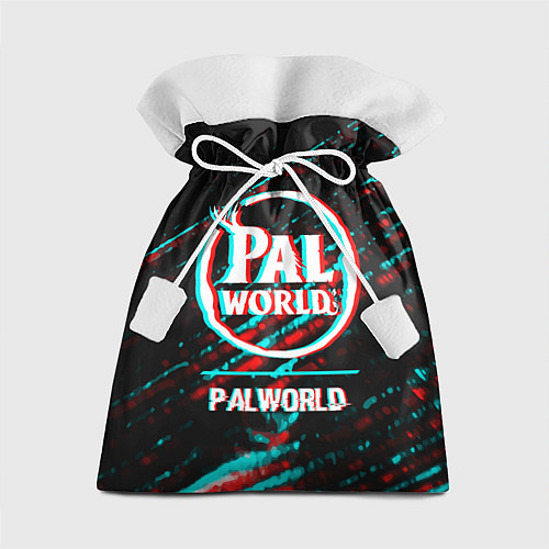 Подарочный мешок Palworld в стиле glitch и баги графики на темном ф / 3D-принт – фото 1