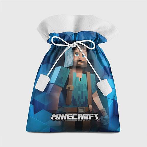 Подарочный мешок Minecraft персонаж синий фон / 3D-принт – фото 1