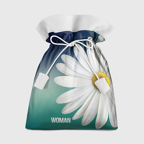 Подарочный мешок Маргаритка на голубом - WOMAN / 3D-принт – фото 1