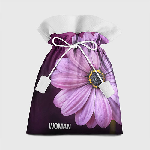 Подарочный мешок Фиолетовый цветок - WOMAN / 3D-принт – фото 1