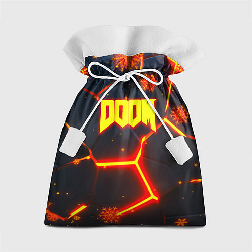 Подарочный мешок Doom плиты лого в огне / 3D-принт – фото 1