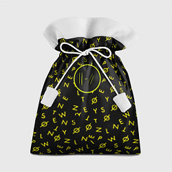 Мешок для подарков Twenty one pilots pattern rock yellow, цвет: 3D-принт